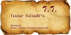 Tisler Tulipán névjegykártya